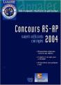 Concours As/Ap 2004 ; Sujets Officiels Corriges - Preview