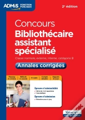 Capa do artigo Concours Bibliothecaire Assistant Specialise Cat B Annales Corrigees 2e Edt