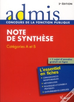 Capa do artigo Concours Epreuve Note De Synthese Ecrit Cat A Et B 2e Edt
