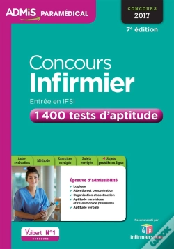 Capa do artigo Concours Infirmier Entree Ifsi 1500 Tests D'Aptitude 7e Edt