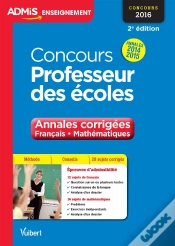 Capa do artigo Concours Professeur Des Ecoles Annales 2015 Corrigees Francais Maths 2e Edt