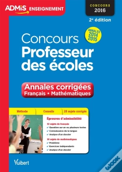 Capa do artigo Concours Professeur Des Ecoles Annales 2015 Corrigees Francais Maths 2e Edt
