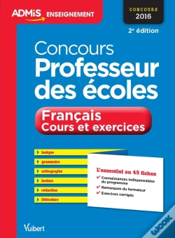 Capa do artigo Concours Professeur Des Ecoles Francais Cours Et Exercices 48 Fiches 2e Edt