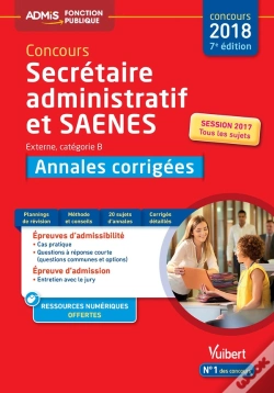 Capa do artigo Concours Sa Et Saenes Annales Corrigees Cat B Admis 7e Edt