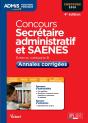 Concours Secrétaire Administratif Et Saenes ; Annales Corrigées ; Catégorie B 2015 (4e Édition) - Preview