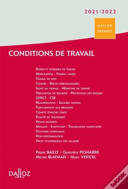 Capa do artigo Conditions De Travail (Édition 2021/2022)