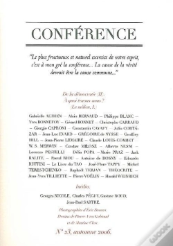 Capa do artigo Conference N°23 : Le Milieu I