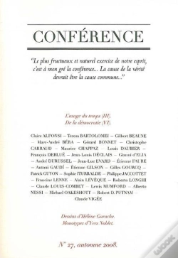Capa do artigo Conference N°27 : L'Usage Du Temps Iii