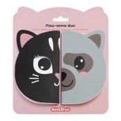 Capa do artigo Conjunto 2 Cadernos Lisos 34Fl 80G Miquelrius Back2Fun Gato/Cachorro Blister Mr8324
