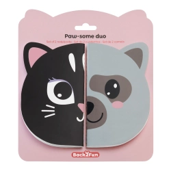 Capa do artigo Conjunto 2 Cadernos Lisos 34Fl 80G Miquelrius Back2Fun Gato/Cachorro Blister Mr8324