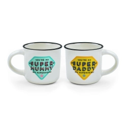 Capa do artigo Conjunto 2 Chávenas De Café Legami Espresso For Two "Super Mommy & Super Daddy" 50Ml Mm0015