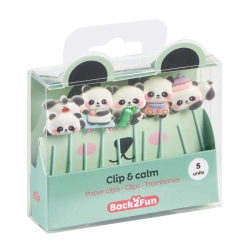 Capa do artigo Conjunto 5 Clips Miquelrius Back2Fun Clip & Calm Panda Blister Mr13356