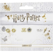 Capa do artigo Conjunto Brincos Stud - Harry Potter: Time Turner, Sapo de Chocolate, Óculos e Raio