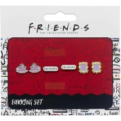 Capa do artigo Conjunto de Brincos Stud (3) - FRIENDS: Moldura, Chávena de Café e Logótipo