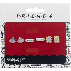 Capa do artigo Conjunto de Brincos Stud (3) - FRIENDS: Moldura, Chávena de Café e Logótipo