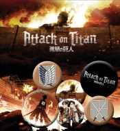 Capa do artigo Conjunto de Pins Attack on Titan (6 Unidades)