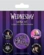 Wednesday Pin-Back Buttons 5-Pack Nevermore Pin Set - Preview