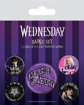 Capa do artigo Wednesday Pin-Back Buttons 5-Pack Nevermore Pin Set