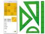 Conjunto esquadro e régua Liderpapel. Cor verde - Preview