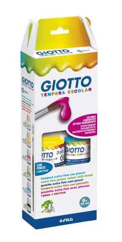 Capa do artigo Conjunto Giotto Guache 6 Cores com Pincel