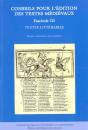 Conseils Pour L'Edition Des Textes Medievaux T.3 ; Textes Litteraires - Preview