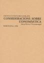Consideracions Sobre Lonomastica Discurs Llegit En La Sess - Preview