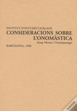 Capa do artigo Consideracions Sobre Lonomastica Discurs Llegit En La Sess