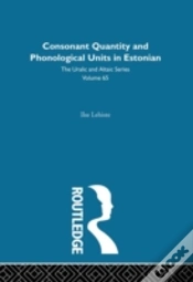 Capa do artigo Consonant Quantity And Phonological Units In Estonian