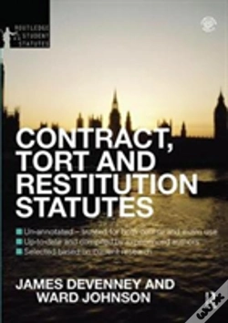 Capa do artigo Contract, Tort And Restitution Statutes 2012-2013