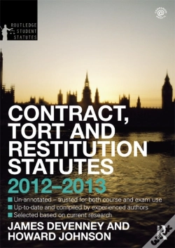 Capa do artigo Contract, Tort And Restitution Statutes 2012-2013