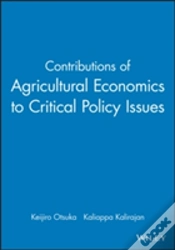 Capa do artigo Contributions Of Agricultural Economics To Critical Policy Issues