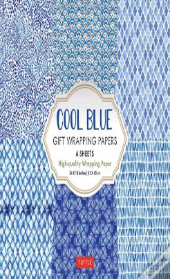 Cool Blue Gift Wrapping Papers - 6 Sheets