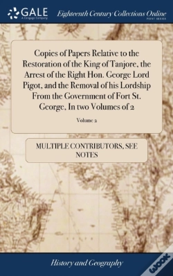 Capa do artigo Copies Of Papers Relative To The Restora
