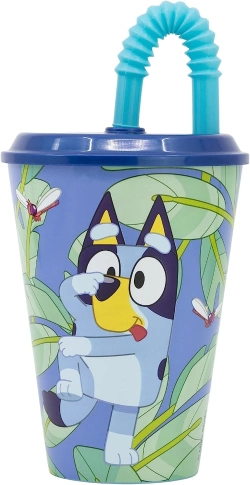 Capa do artigo 430 ML Cup with Lid and Straw - Bluey