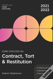 Capa do artigo Core Statutes On Contract, Tort & Restitution 2021-22