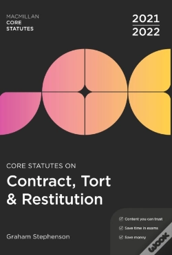 Capa do artigo Core Statutes On Contract, Tort & Restitution 2021-22