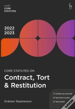 Capa do artigo Core Statutes On Contract, Tort & Restitution 2022-23