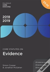 Capa do artigo Core Statutes On Evidence 2018-19