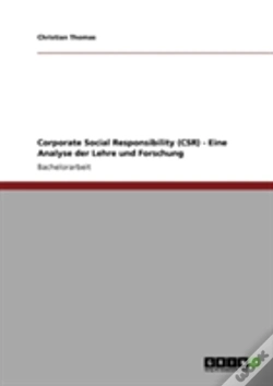 Capa do artigo Corporate Social Responsibility (Csr) - Eine Analyse Der Lehre Und Forschung