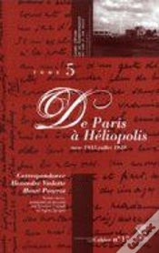 Capa do artigo Correspondance Alexandre Vialatte, Henri Pourrat, 1916-1959. Tome 5 : De Paris À Héliopolis