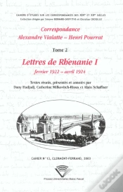 Capa do artigo Correspondance Alexandre Vialatte - Henri Pourrat, 1916-1959 : Tome Ii : Lettres De Rhénanie I, Février 1922-Avril 1924