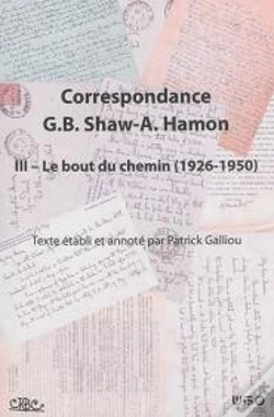 Capa do artigo Correspondance Gb Shaw- A Hamon Tome 3