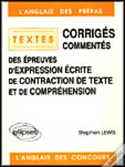 Capa do artigo Corriges Commentes Des Epreuve D'Expression Ecrite, De Contraction De Texte Et De Comprehension