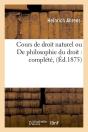 Cours De Droit Naturel Edition 1875 - Preview