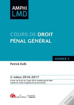 Capa do artigo Cours De Droit Penal General 2016-2017, 2eme Ed.