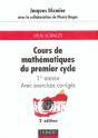 Cours De Mathématiques Du Premier Cycle - Exercices, Indications De Solutions, Réponses - Tome 1 - Preview