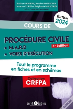Capa do artigo Cours De Procédure Civile Et Modes Alternatifs De Règlement Des Différends 2024
