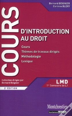 Capa do artigo Cours D'Introduction Au Droit ; Cours, Thèmes De Travaux, Méthodologie, Lexique (2ème Édition)