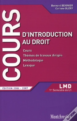 Capa do artigo Cours D'Introduction Au Droit (Édition 2006-2007)