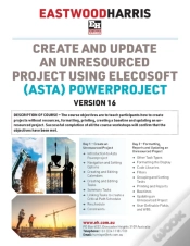 Capa do artigo Create And Update An Unresourced Project Using Elecosoft (Asta) Powerproject Version 16